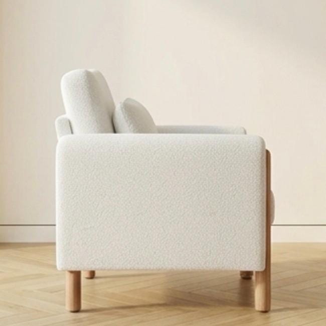 White Accent Chair | 35" Height | Living Room Chair | Mid Century Style