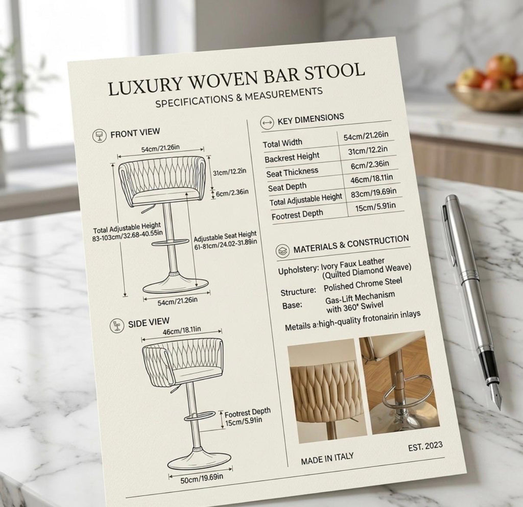 title Ivory Swivel Bar Stool  31  Height  Home Bar Chair  Contemporary Style