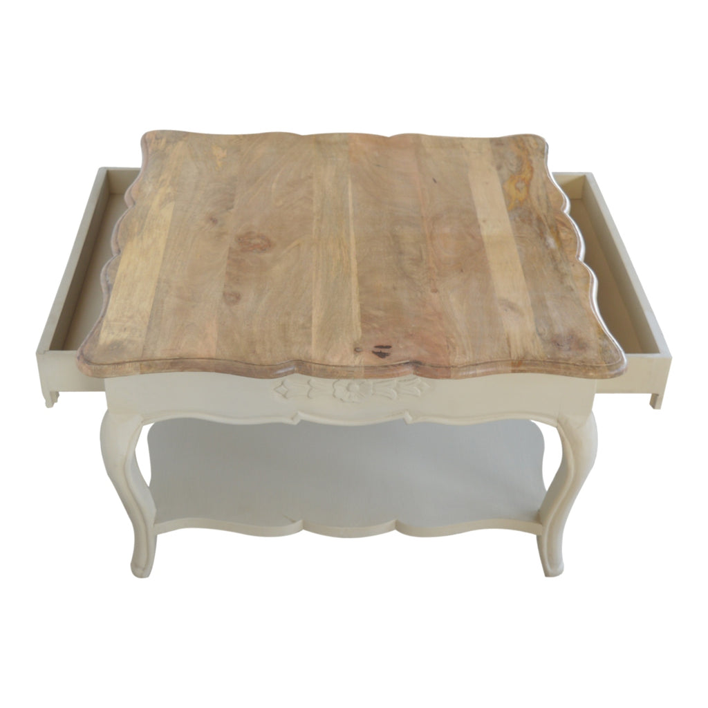 Table basse Amberly sculpté