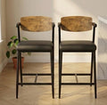 Black Bar Stool | 26" Height | Kitchen Island Counter Seat | Industrial Style