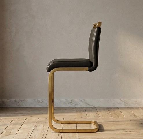 Set of 2 Black Bar Stools | 25" Height | Kitchen Island Counter Seat | Industrial Style
