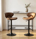 Rustic Brown Bar Stool | 33.5" Height | Home Bar Chair | Industrial Style
