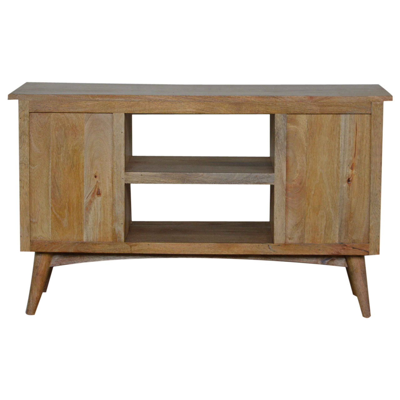 Meuble TV 2 Tiroirs 2 Niches Finition Chêne