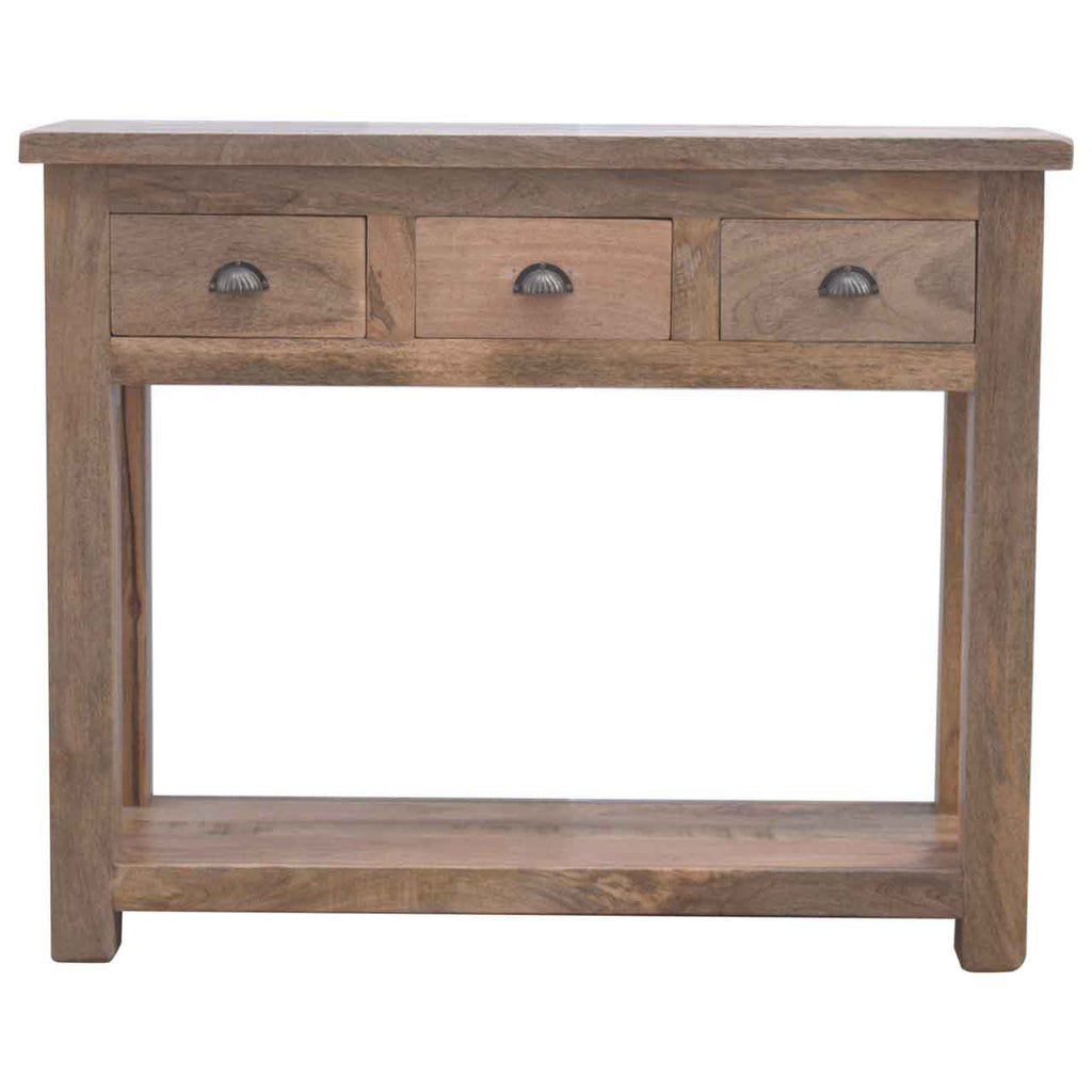 Console d'Entrée Étroite 3 Tiroirs Manguier