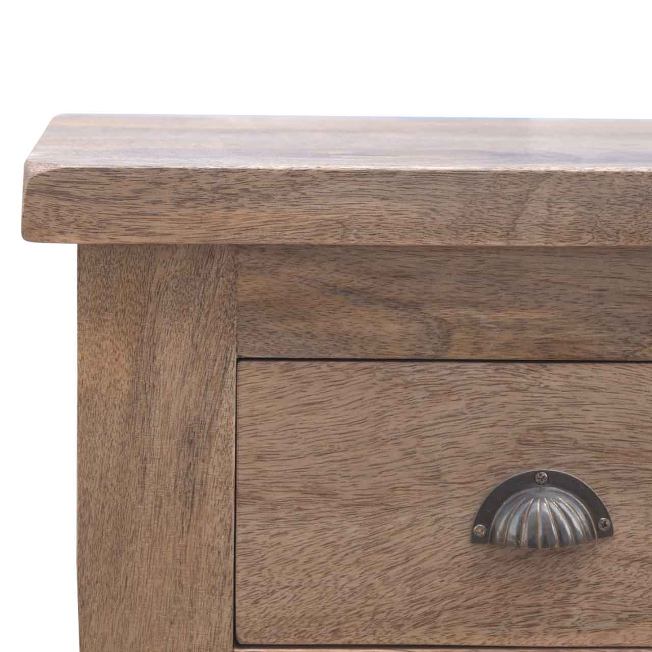 Console d'Entrée Étroite 3 Tiroirs Manguier