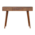 Console 3 Tiroirs Motifs Assortis Châtaigne
