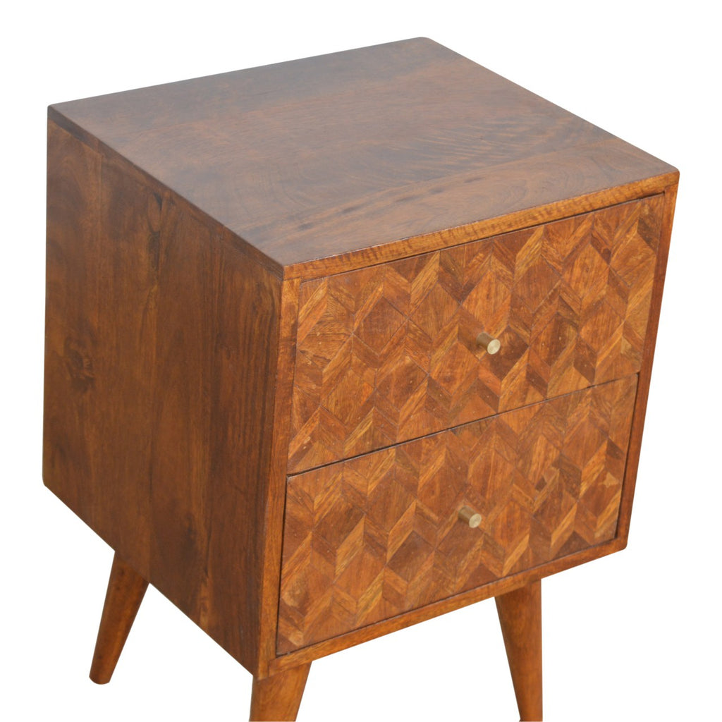 Table de chevet assorti châtaigne