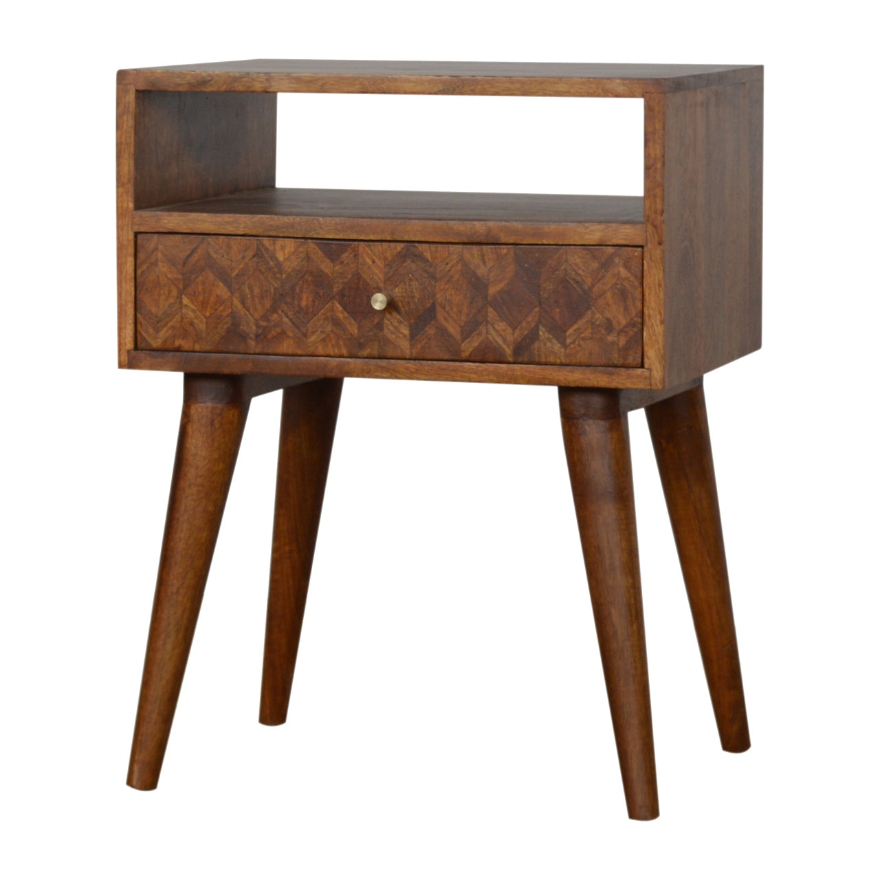 Table de chevet assorti ouvert châtaigne