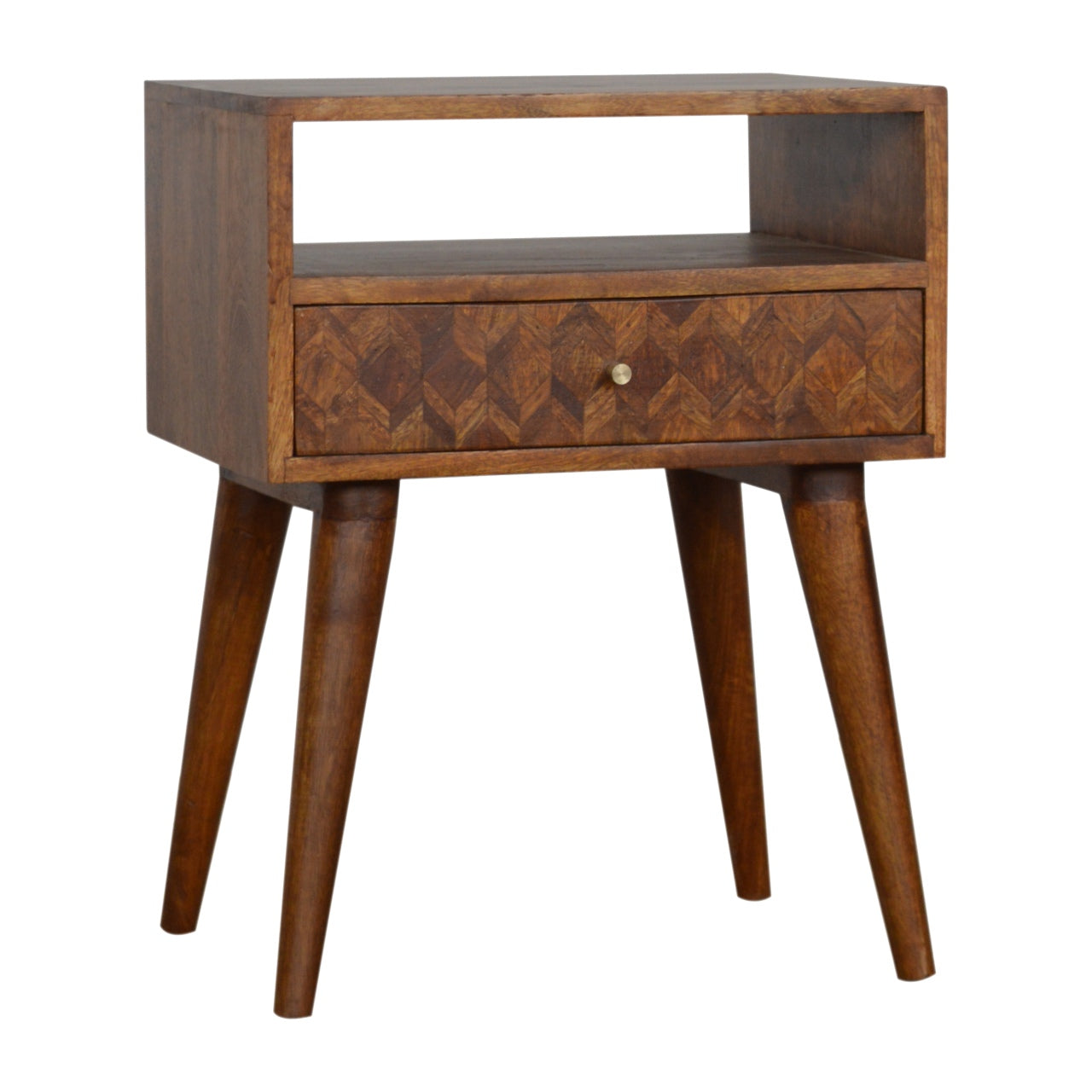 Table de chevet assorti ouvert châtaigne