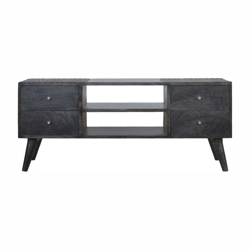 Meuble TV Ash noir 4 Tiroirs