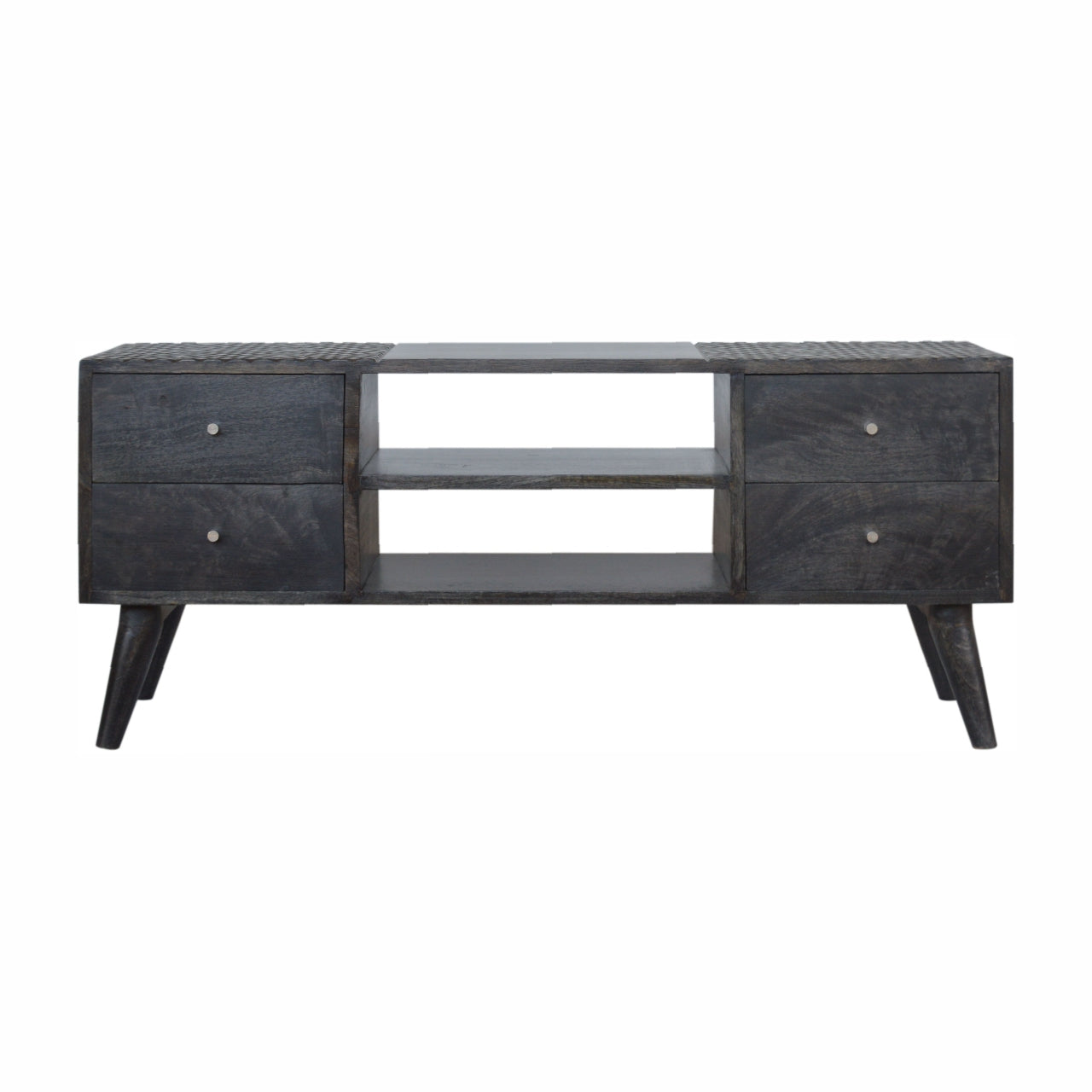 Meuble TV Ash noir 4 Tiroirs