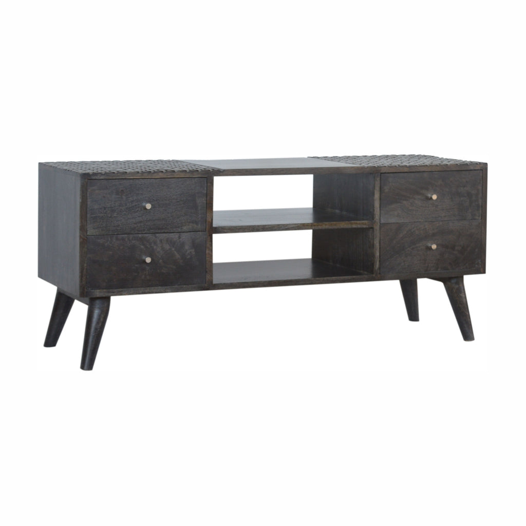 Meuble TV Ash noir 4 Tiroirs