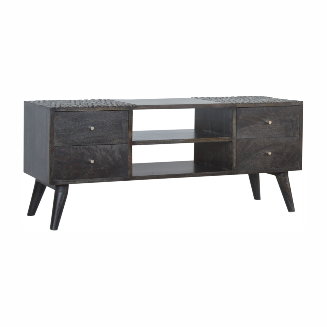 Meuble TV Ash noir 4 Tiroirs