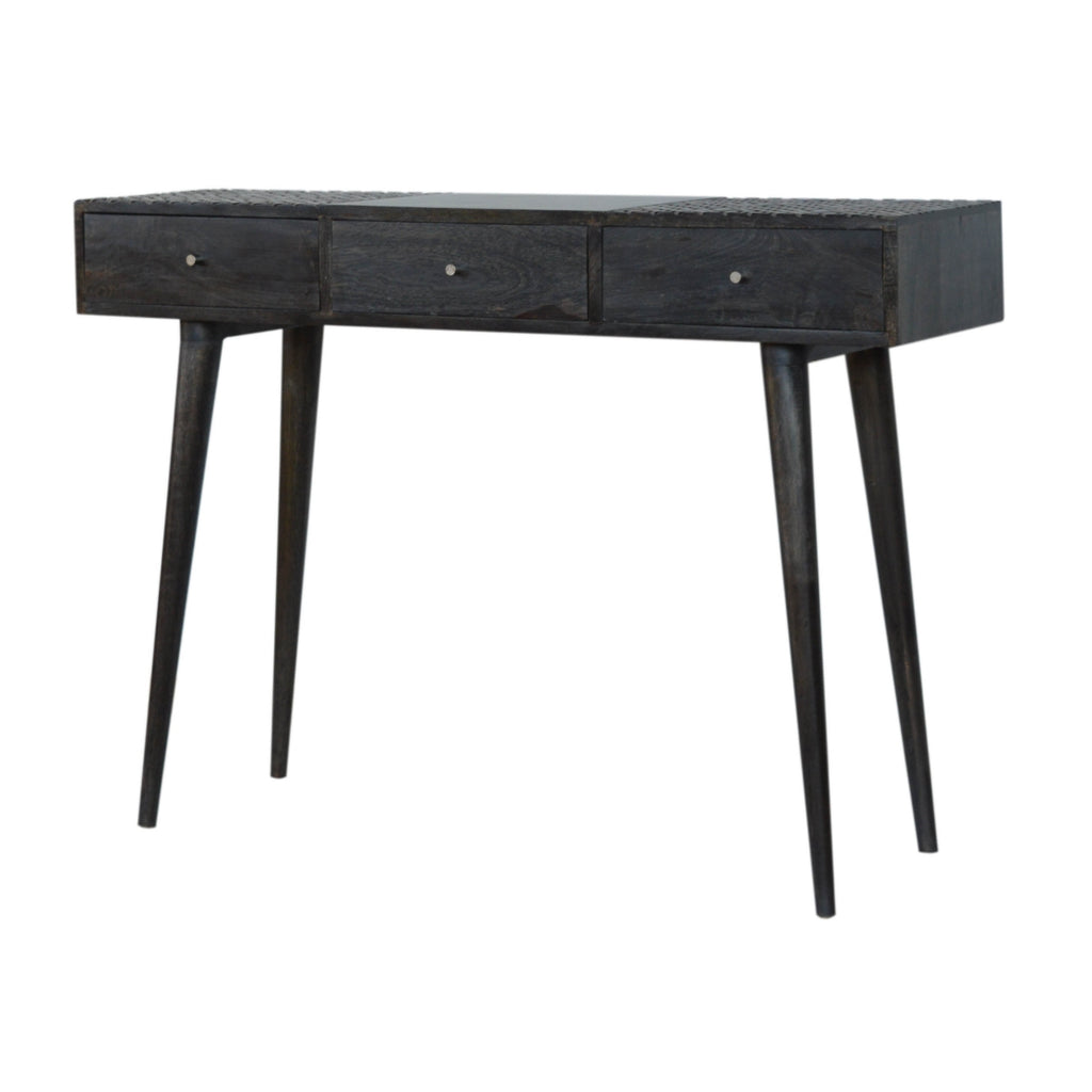 Console Ash noir 3 Tiroirs