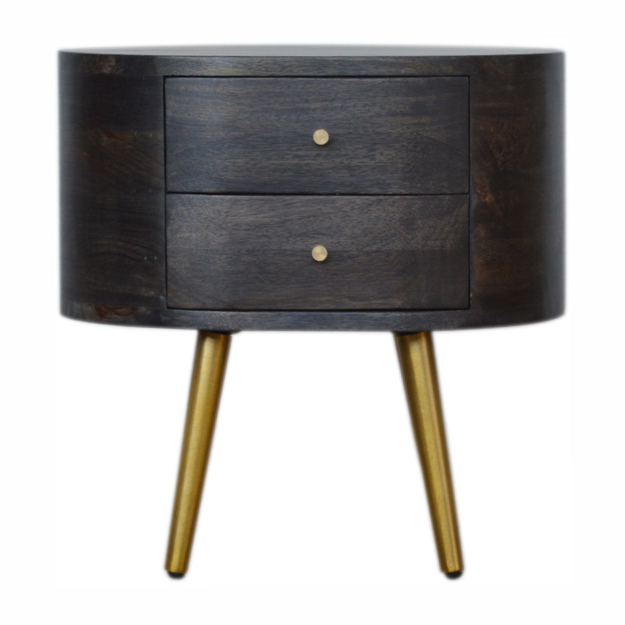 Table de chevet Ash noir laiton Legs