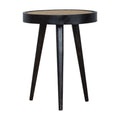 Table d'appoint Carbon noir rotin