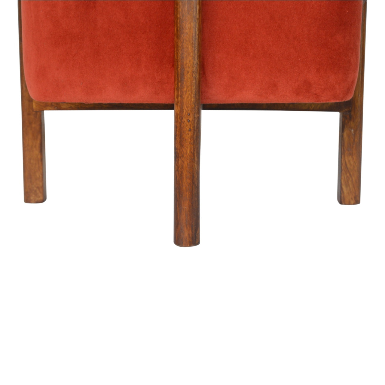 Repose-pieds Brick velours massif bois