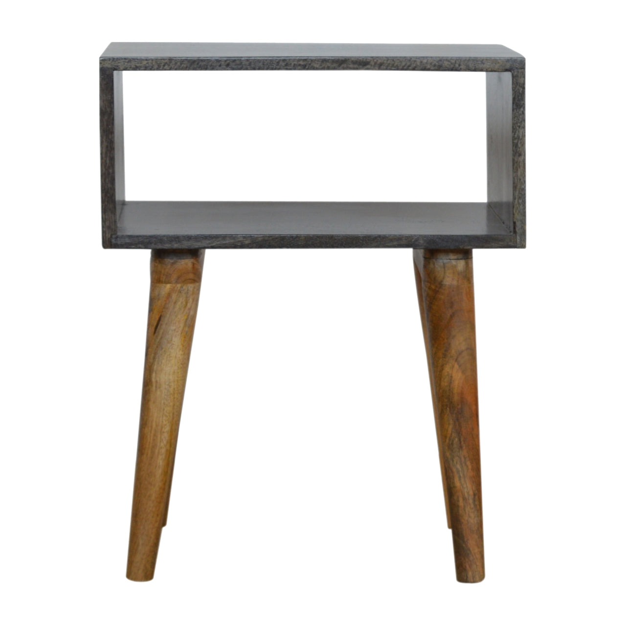 Table de chevet Carbon noir ouvert