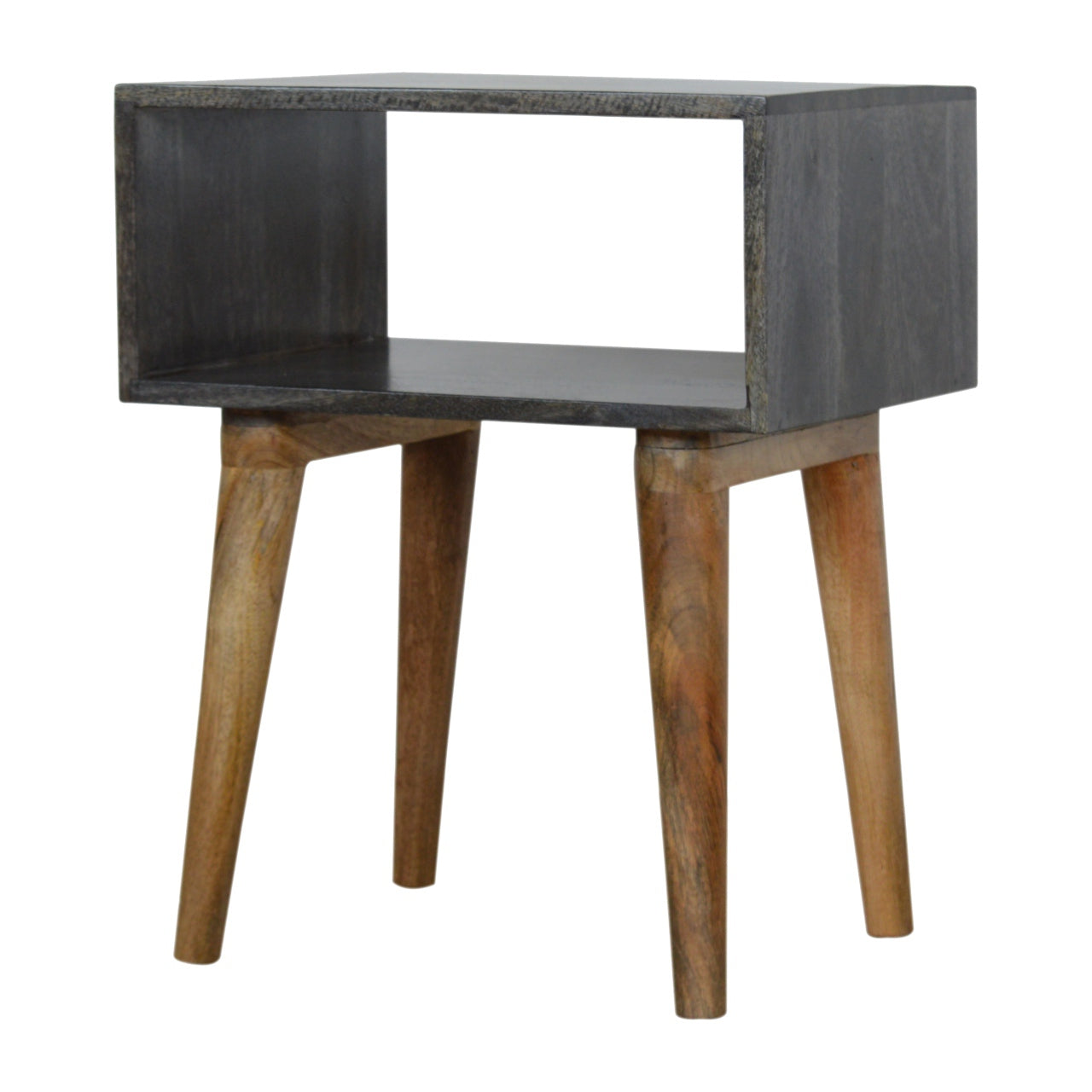 Table de chevet Carbon noir ouvert