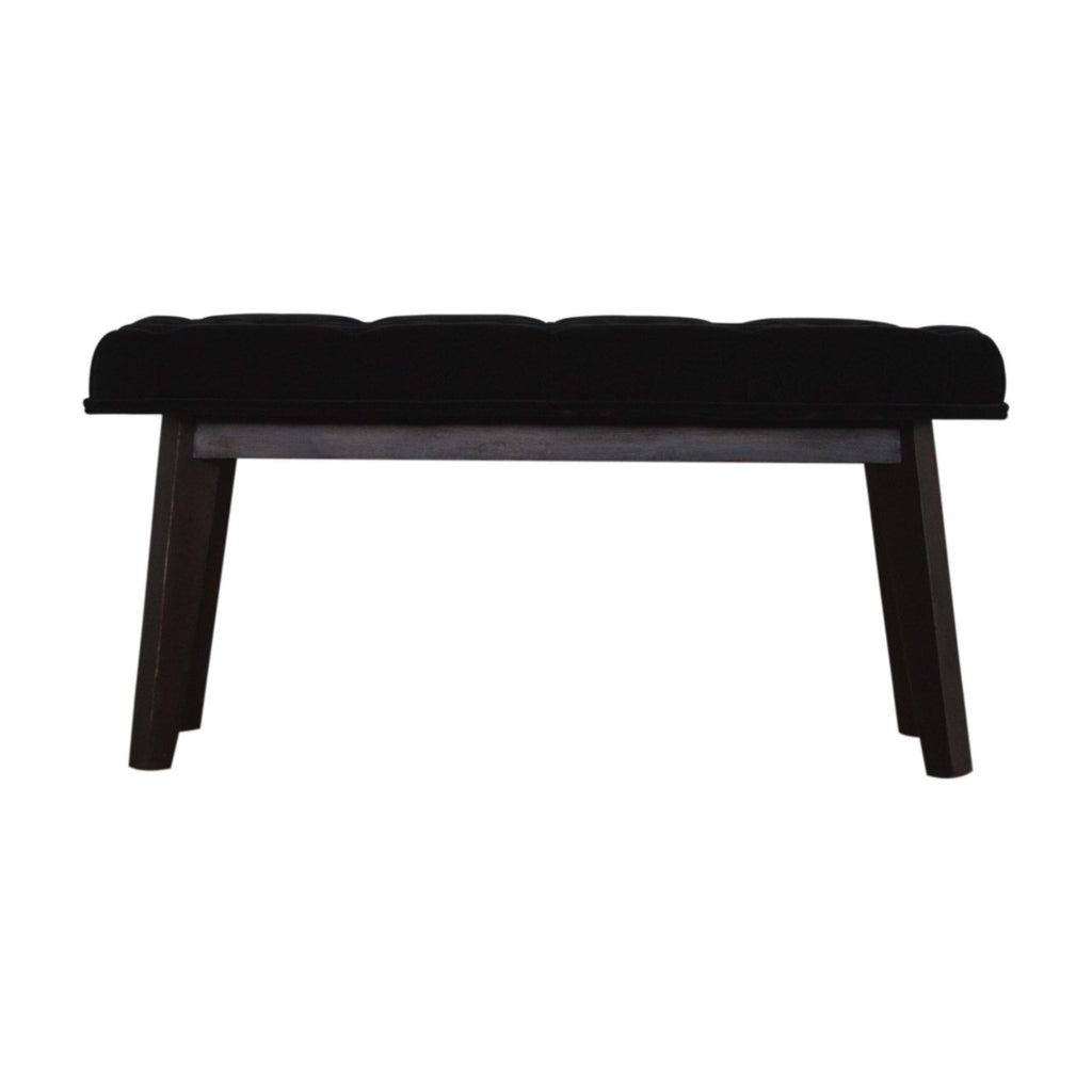Banc noir velours