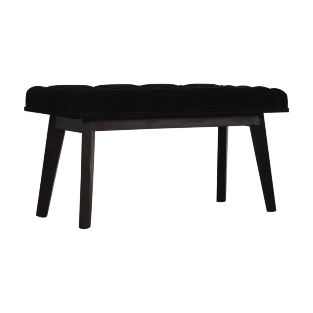Banc noir velours