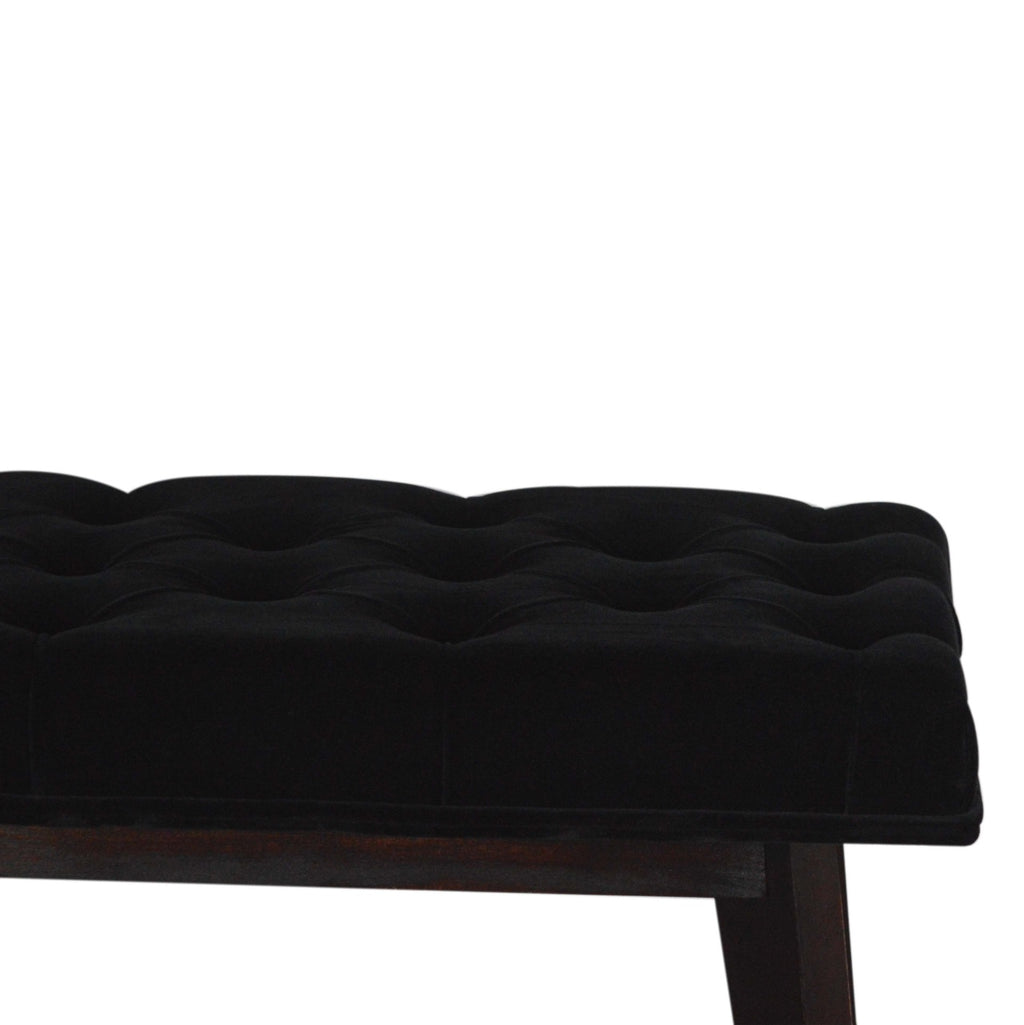 Banc noir velours