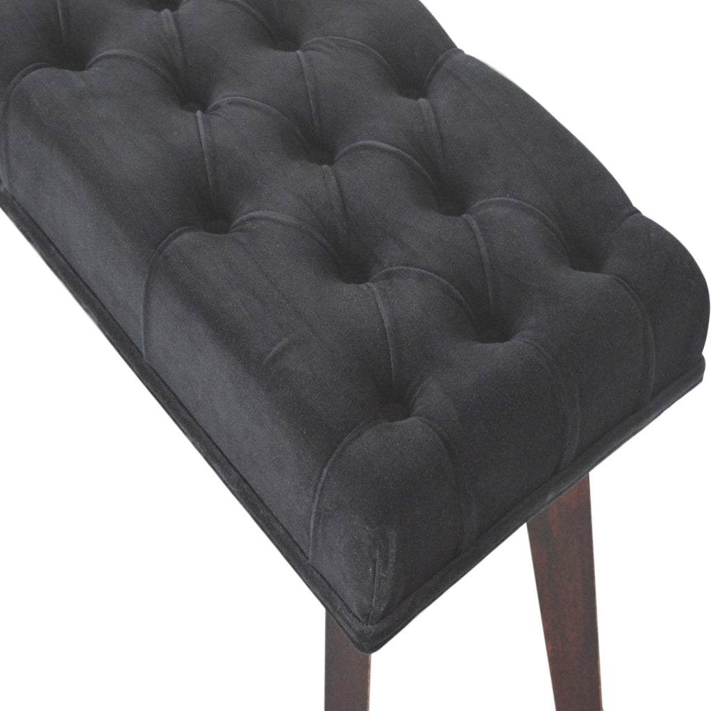Banc noir velours