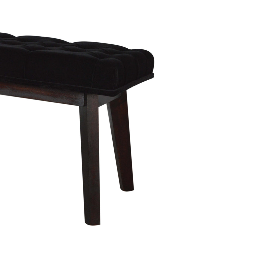 Banc noir velours