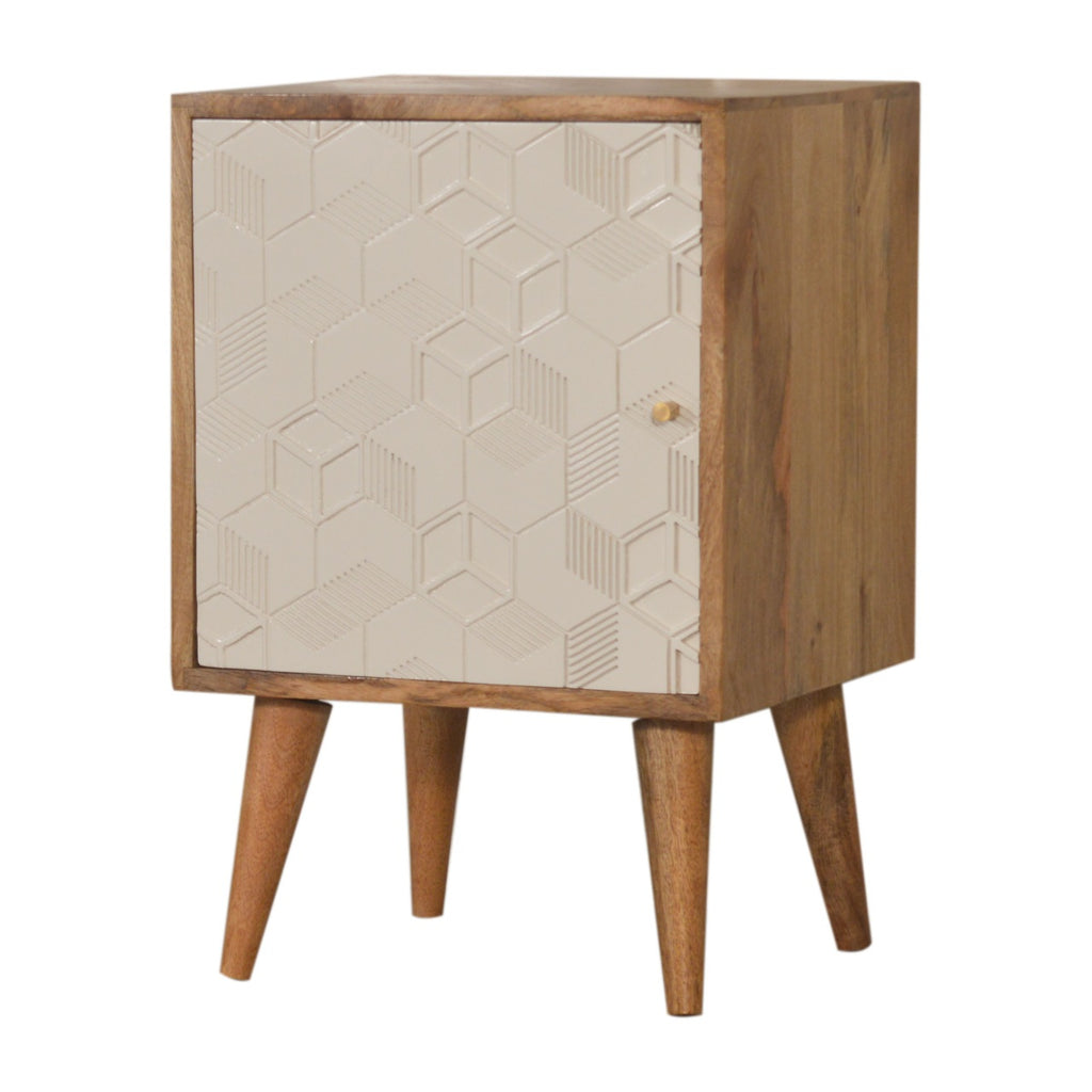 Table de chevet Acadia blanc porte