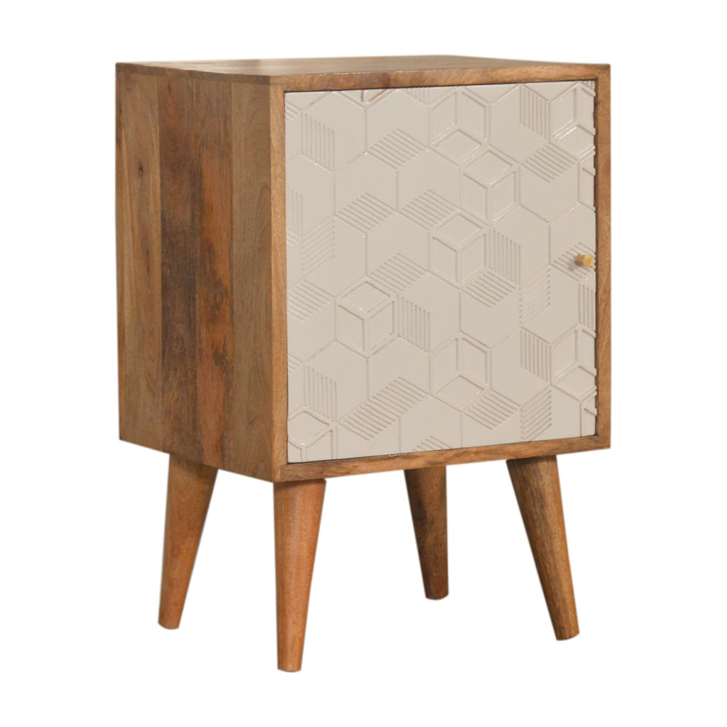 Table de chevet Acadia blanc porte