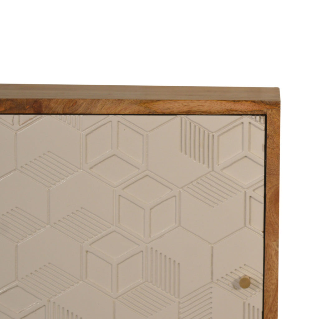 Table de chevet Acadia blanc porte
