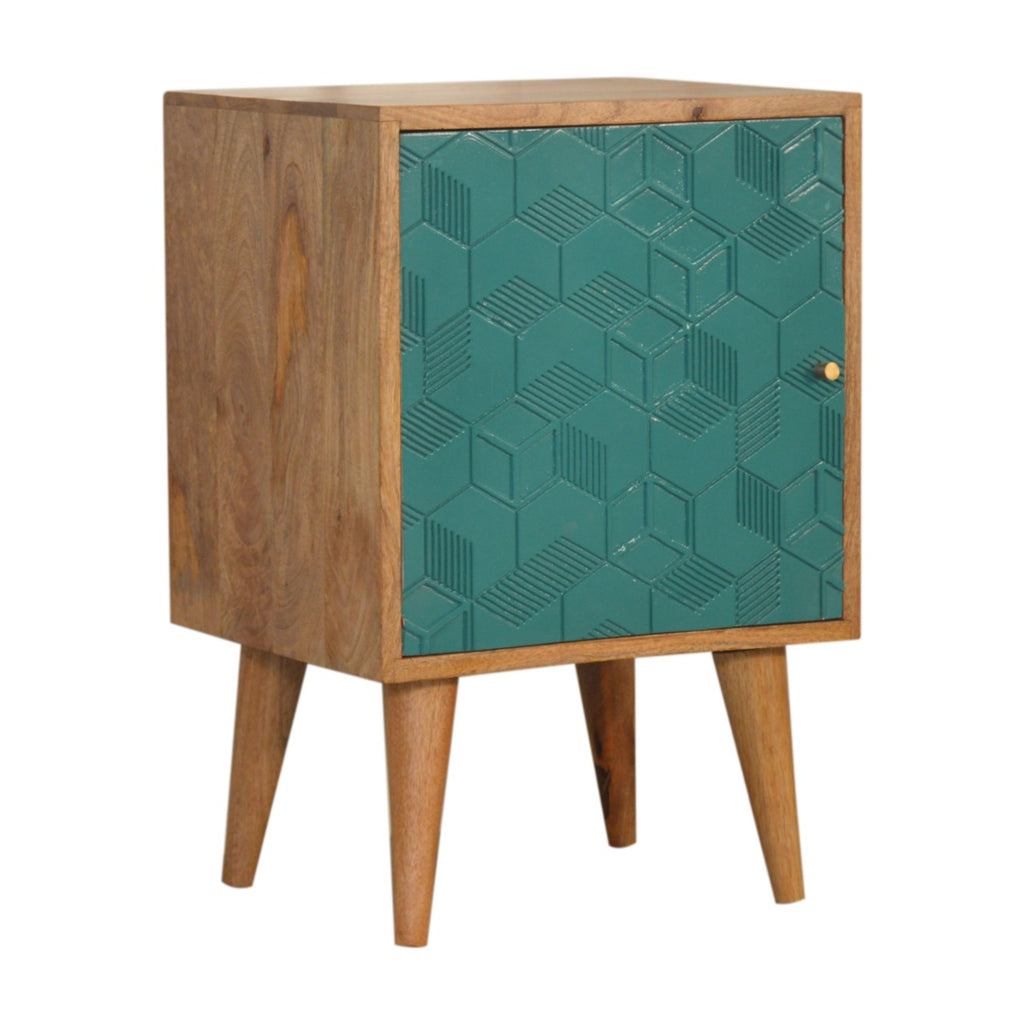 Table de chevet Acadia bleu canard