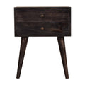 Table de chevet Ash noir moderne massif bois