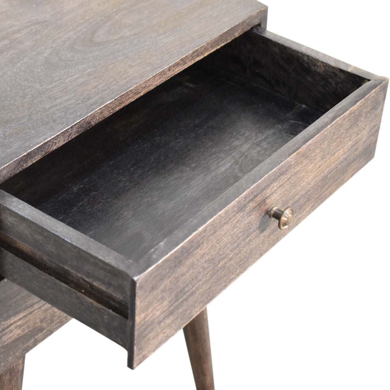 Table de chevet Ash noir moderne massif bois
