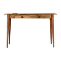 Bureau 2 Tiroirs Style Scandinave avec Passe-Câbles