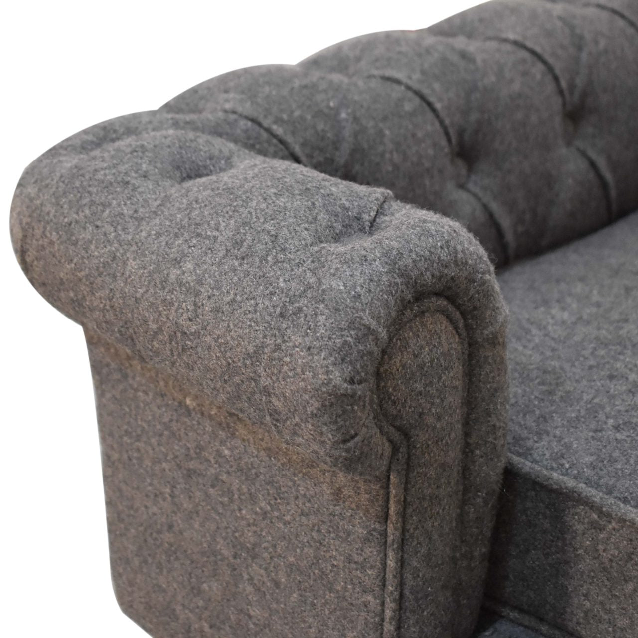 Couchage pour animal Battleship tweed capitonné