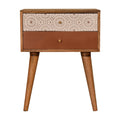 Table de chevet Rouge Brique à motifs