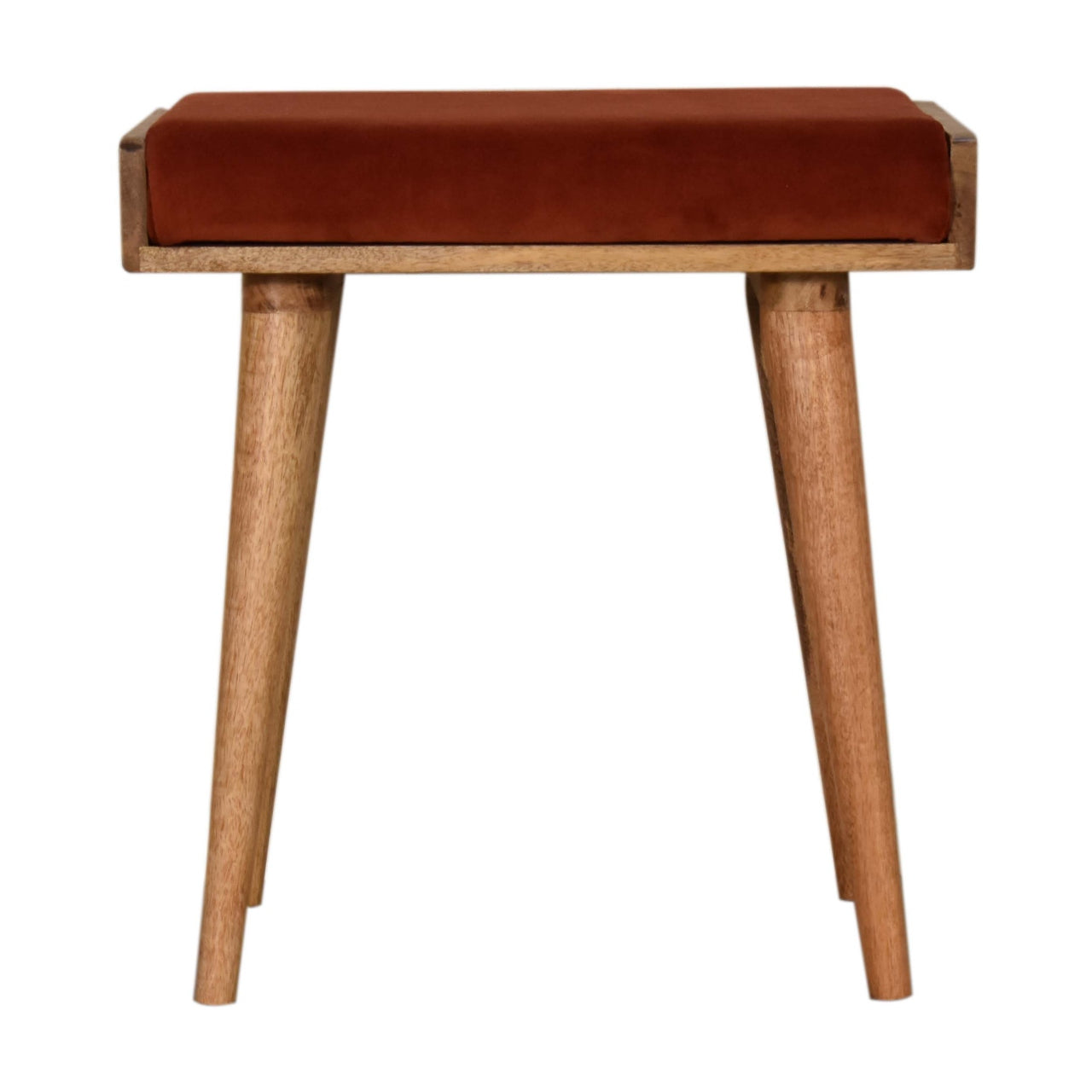 Repose-pieds Rouge Brique velours Tray