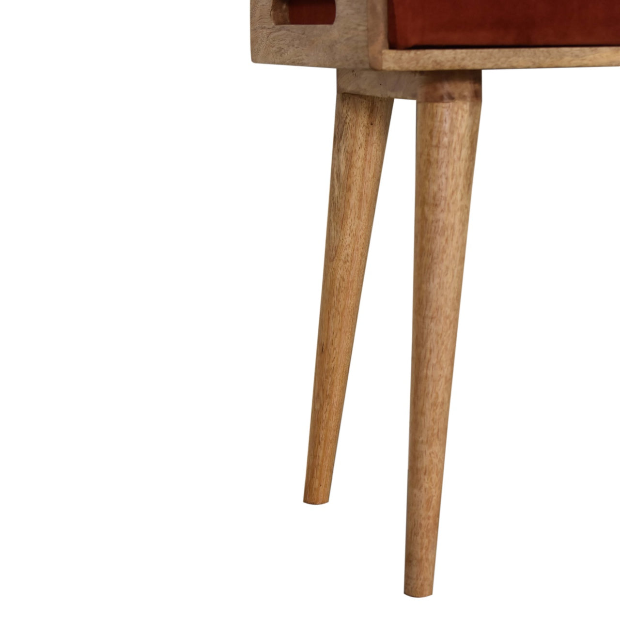 Repose-pieds Rouge Brique velours Tray