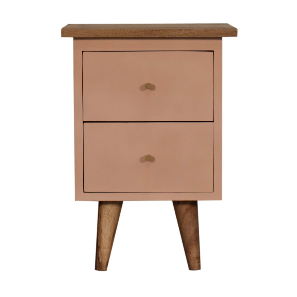 Table de chevet Rose poudré Hand Painted