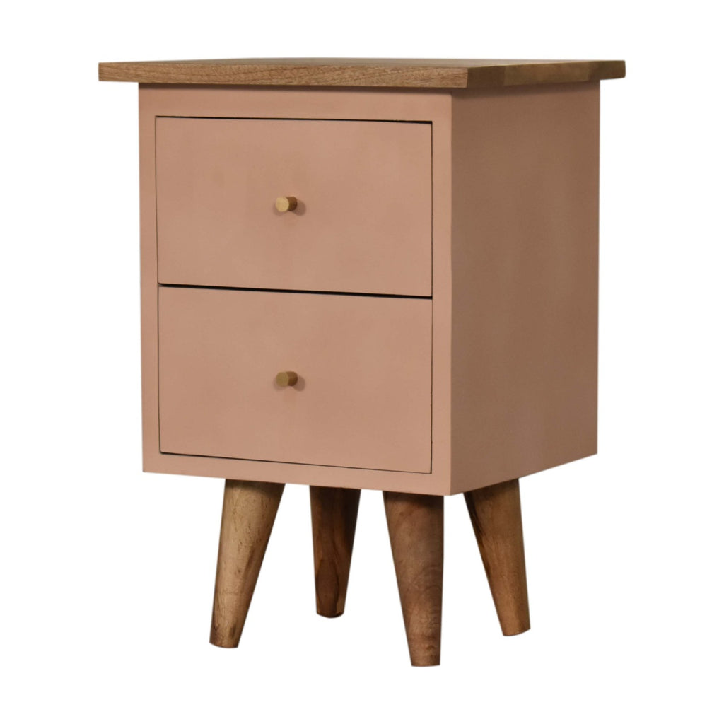 Table de chevet Rose poudré Hand Painted