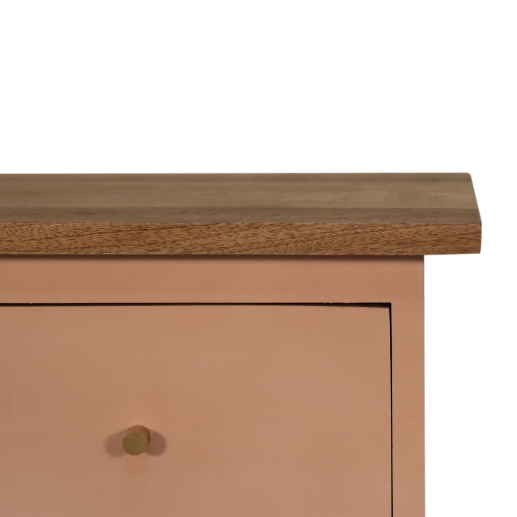 Table de chevet Rose poudré Hand Painted