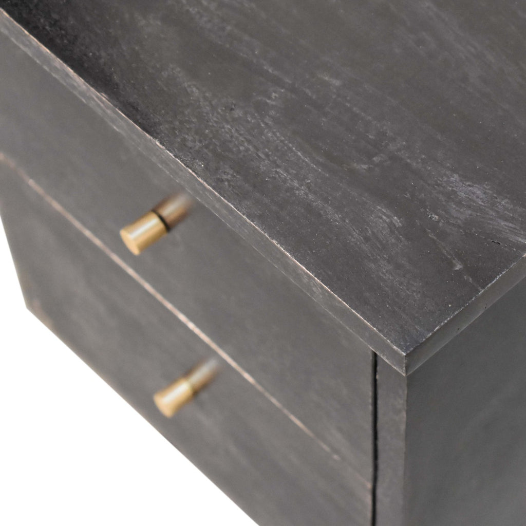 Table de chevet noir Hand Painted