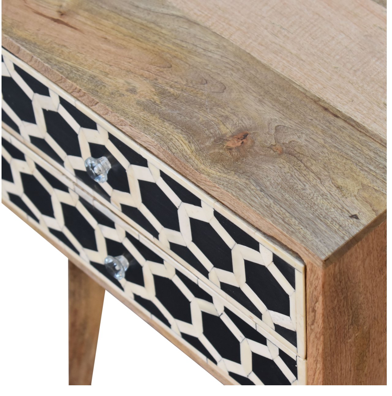 Table de chevet Bone marqueté Scandi