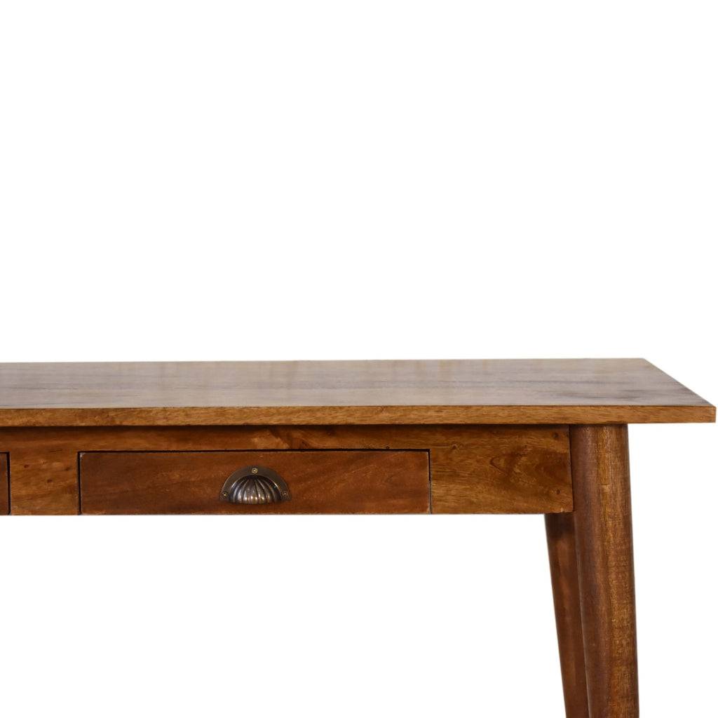 Bureau 2 Tiroirs Finition Châtaigne
