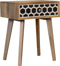 Table de chevet Bone marqueté Tapered