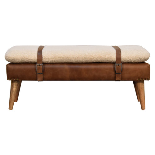 Banc bouclé buffle cuir