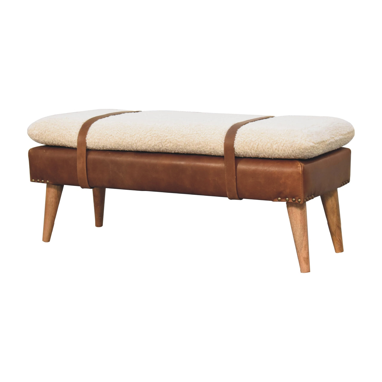 Banc bouclé buffle cuir