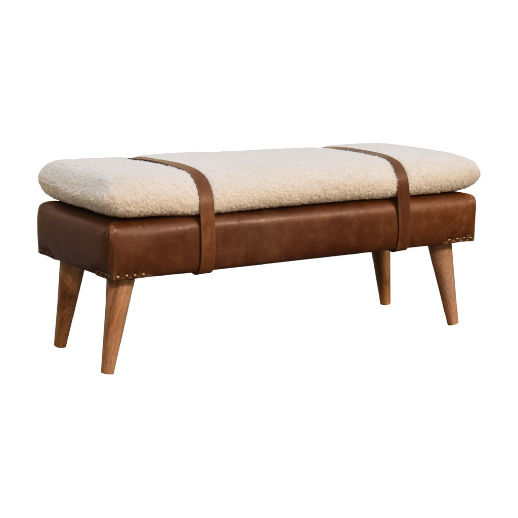 Banc bouclé buffle cuir