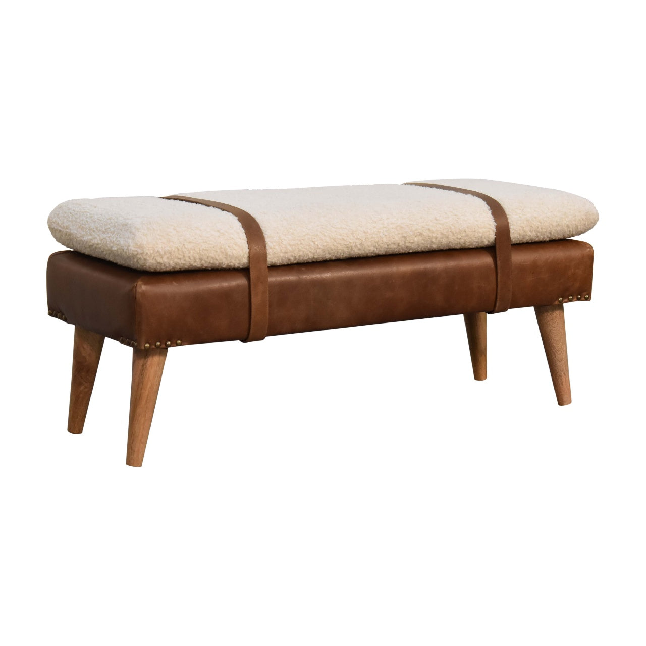 Banc bouclé buffle cuir